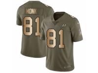 Youth Nike Washington Redskins #81 Art Monk Limited Olive/Gold 2017 Salute to Service NFL Jersey