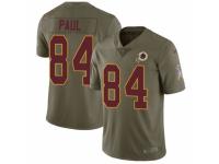 Youth Nike Washington Redskins #84 Niles Paul Limited Olive 2017 Salute to Service NFL Jersey
