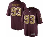 Youth Nike Washington Redskins #93 Trent Murphy Limited Burgundy Red Gold Number Alternate 80TH Anniversary NFL Jersey
