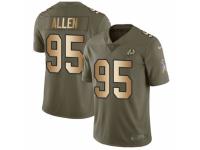Youth Nike Washington Redskins #95 Jonathan Allen Limited Olive/Gold 2017 Salute to Service NFL Jersey