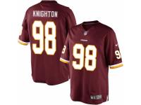 Youth Nike Washington Redskins #98 Terrance Knighton Limited Burgundy Red Team Color NFL Jersey