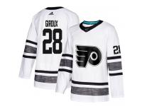 Youth Philadelphia Flyers #28 Claude Giroux Adidas White Authentic 2019 All-Star NHL Jersey