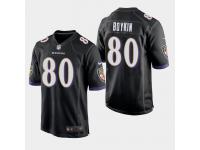Youth Ravens #80 Miles Boykin 2019 NFL Draft Game Jersey - Black