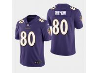 Youth Ravens #80 Miles Boykin 2019 NFL Draft Vapor Limited Jersey - Purple