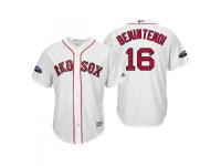 Youth Red Sox 2018 Postseason Home White Andrew Benintendi Cool Base Jersey