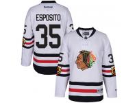 Youth Reebok NHL Chicago Blackhawks #35 Tony Esposito Authentic Jersey White 2017 Winter Classic Reebok