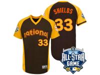 Youth San Diego Padres James Shields #33 Brown National 2016 MLB All-Star Game Run Derby Authentic Cool Base Jersey