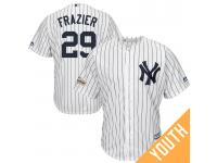 Youth Todd Frazier #29 New York Yankees 2017 Postseason White Cool Base Jersey
