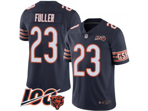 #23 Limited Kyle Fuller Navy Blue Football Home Men's Jersey Chicago Bears 100th Season