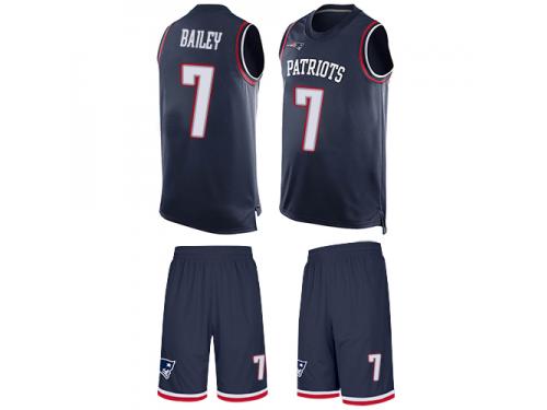 #7 Limited Jake Bailey Navy Blue Football Men's Jersey New England Patriots Tank Top Suit