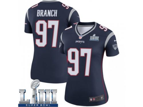 Legend Vapor Untouchable Women's Alan Branch New England Patriots Nike Super Bowl LIII Jersey - Navy