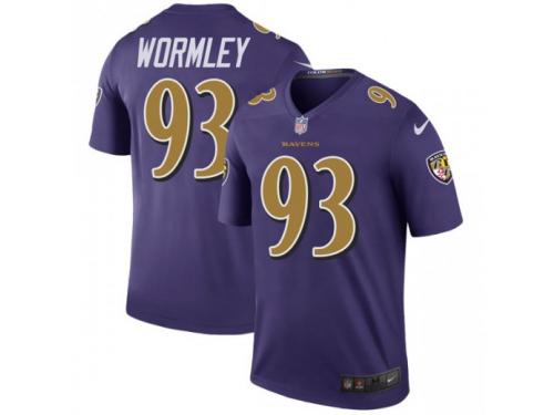 Legend Vapor Untouchable Youth Chris Wormley Baltimore Ravens Nike Color Rush Jersey - Purple