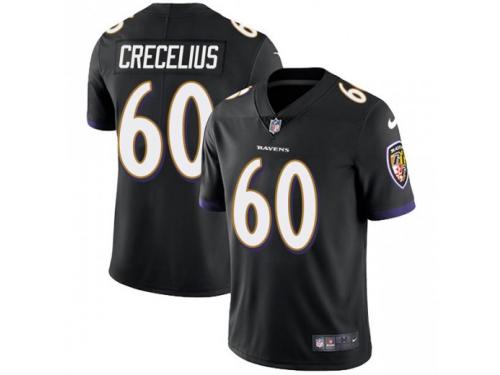 Limited Men's Randin Crecelius Baltimore Ravens Nike Alternate Vapor Untouchable Jersey - Black