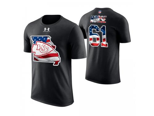 Men Kansas City Chiefs Mitch Morse #61 Stars and Stripes 2018 Independence Day American Flag T-Shirt