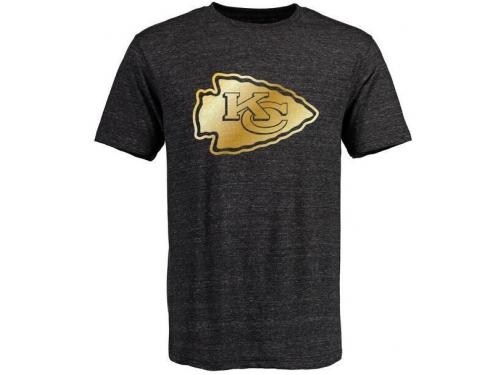 Men Kansas City Chiefs Pro Line Black Gold Collection Tri-Blend T-Shirt