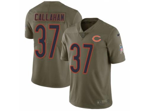 Men Nike Chicago Bears #37 Bryce Callahan Limited Olive 2017 Salute to Service NFL Jersey