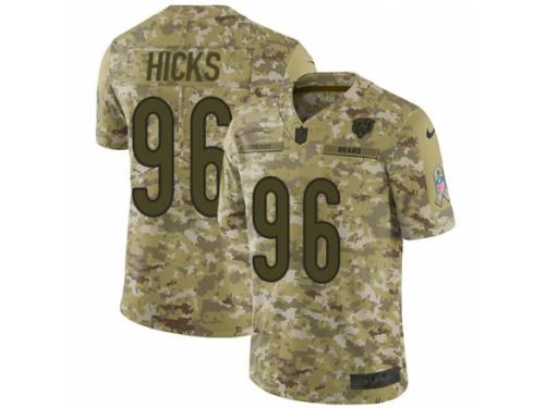 Men Nike Chicago Bears #96 Akiem Hicks Limited Camo 2018 Salute to Service NFL Jersey