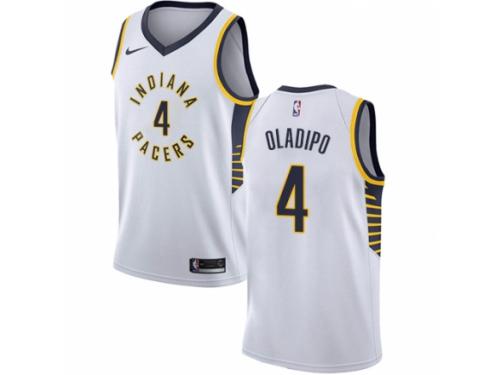 Men Nike Indiana Pacers #4 Victor Oladipo White NBA Jersey - Association Edition