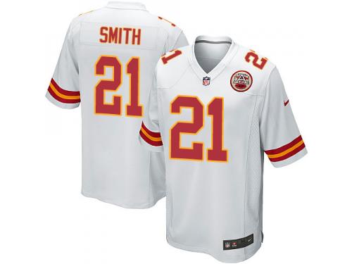 Men Nike NFL Kansas City Chiefs #21 Sean Smith Road White Game Jersey
