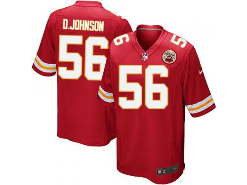 Men Nike NFL Kansas City Chiefs #56 Derrick Johnson Home Red Game Jersey