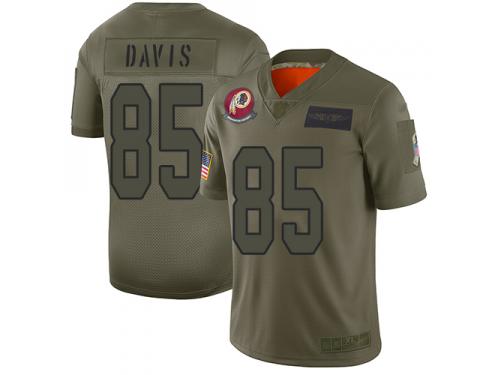 Men's #85 Limited Vernon Davis Camo Football Jersey Washington Redskins 2019 Salute to Service