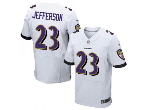 Men's Elite Tony Jefferson #23 Nike White Road Jersey - NFL Baltimore Ravens