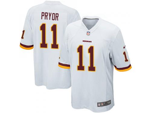 Men's Game Terrelle Pryor #11 Nike White Road Jersey - NFL Washington Redskins