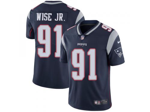 Men's Limited Deatrich Wise Jr #91 Nike Navy Blue Home Jersey - NFL New England Patriots Vapor Untouchable