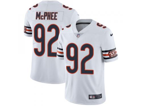 Men's Limited Pernell McPhee #92 Nike White Road Jersey - NFL Chicago Bears Vapor Untouchable