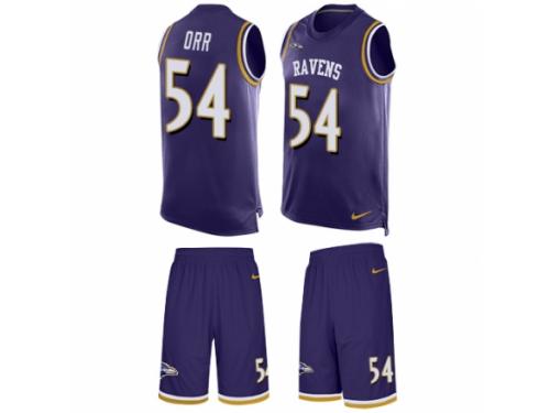 Men's Nike Baltimore Ravens #54 Zach Orr Purple Tank Top Suit NFL Jersey