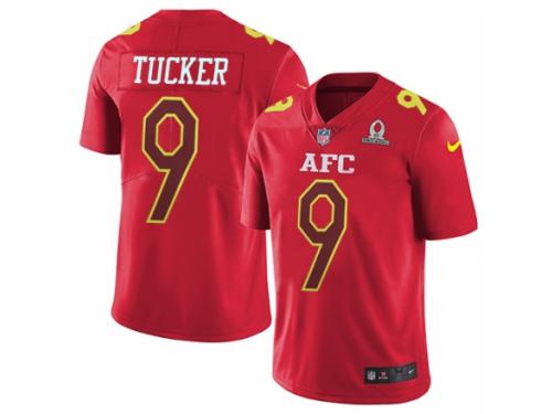 Men's Nike Baltimore Ravens #9 Justin Tucker Limited Red 2017 Pro Bowl NFL Jersey