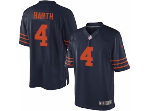 Men's Nike Chicago Bears #4 Connor Barth Limited Navy Blue 1940s Throwback Alternate NFL Jersey