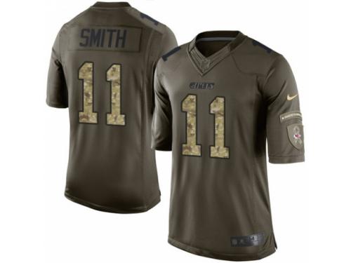 Men's Nike Kansas City Chiefs #11 Alex Smith Limited Green Salute to Service NFL Jersey