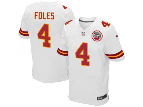 Men's Nike Kansas City Chiefs #4 Nick Foles Elite White NFL Jersey