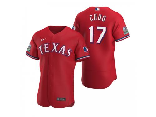 Men's Texas Rangers Shin-Soo Choo Nike Scarlet 2020 Alternate Jersey