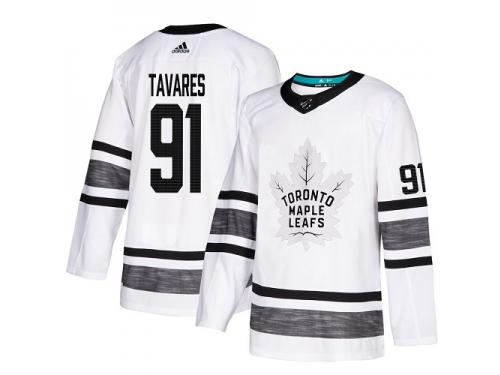 Men's Toronto Maple Leafs #91 John Tavares Adidas White Authentic 2019 All-Star NHL Jersey