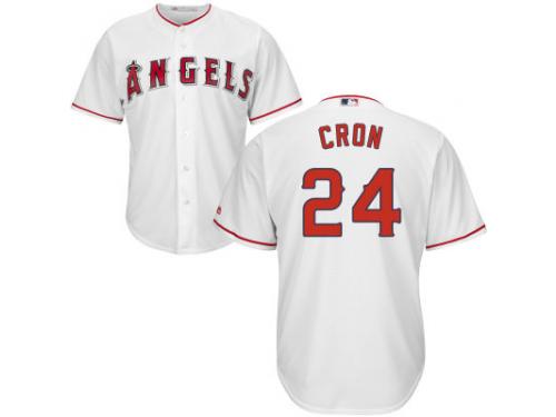 MLB Los Angeles Angels #24 C.J. Cron Men White Cool Base Jersey