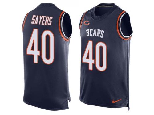 Nike Bears #40 Gale Sayers Navy Blue Team Color Men Stitched NFL Tank Top