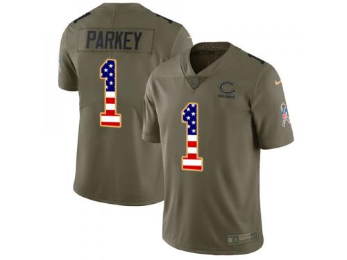 Nike Cody Parkey Limited Olive USA Flag Men's Jersey - NFL Chicago Bears #1 2017 Salute to Service