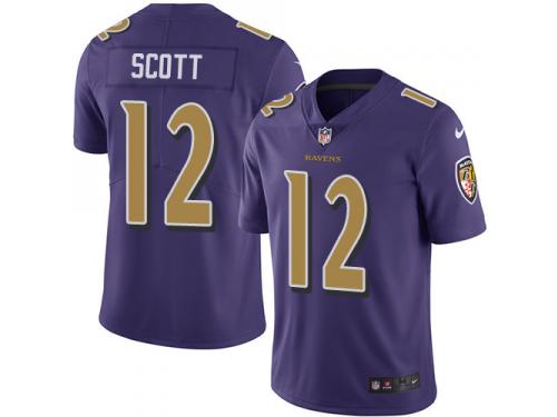Nike Jaleel Scott Limited Purple Men's Jersey - NFL Baltimore Ravens #12 Rush Vapor Untouchable