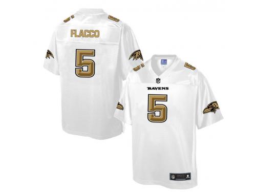 Nike Men NFL Baltimore Ravens #5 Joe Flacco White Game Jersey
