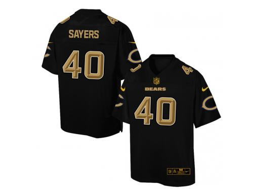 Nike Men NFL Chicago Bears #40 Gale Sayers Black Game Jersey