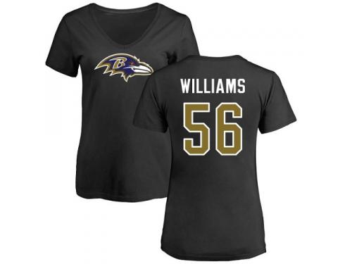 Nike Tim Williams Black Name & Number Logo Women's - NFL Baltimore Ravens #56 T-Shirt
