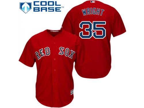 Red Steven Wright Men #35 Majestic MLB Boston Red Sox Cool Base Alternate Jersey