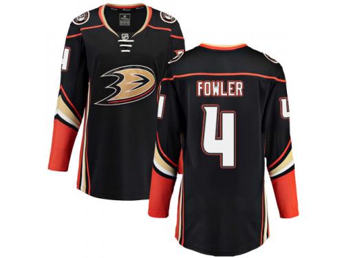 Women's Anaheim Ducks #4 Cam Fowler Authentic Black Home Breakaway NHL Jersey