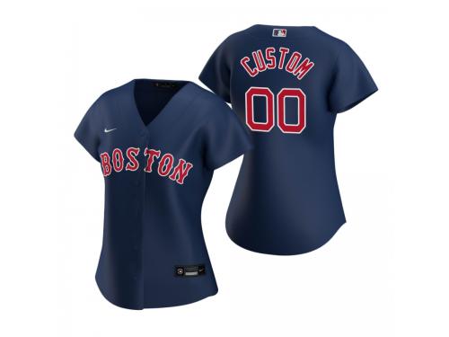 Women's Boston Red Sox Custom Nike Navy 2020 Alternate Jersey