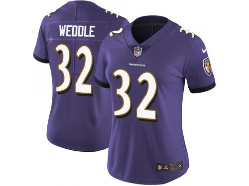 Women's Limited Eric Weddle #32 Nike Purple Home Jersey - NFL Baltimore Ravens Vapor Untouchable