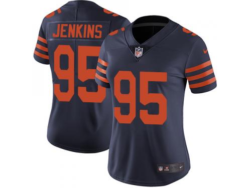 Women's Limited John Jenkins #95 Nike Navy Blue Alternate Jersey - NFL Chicago Bears Vapor Untouchable