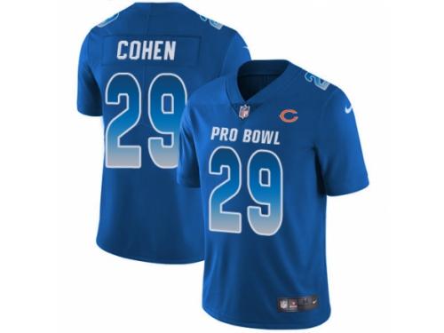 Youth Nike Chicago Bears #29 Tarik Cohen Limited Royal Blue NFC 2019 Pro Bowl NFL Jersey