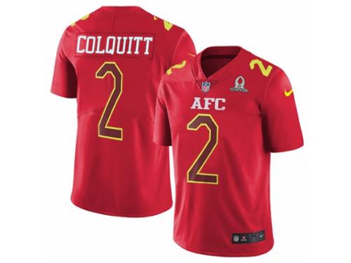 Youth Nike Kansas City Chiefs #2 Dustin Colquitt Limited Red 2017 Pro Bowl NFL Jersey